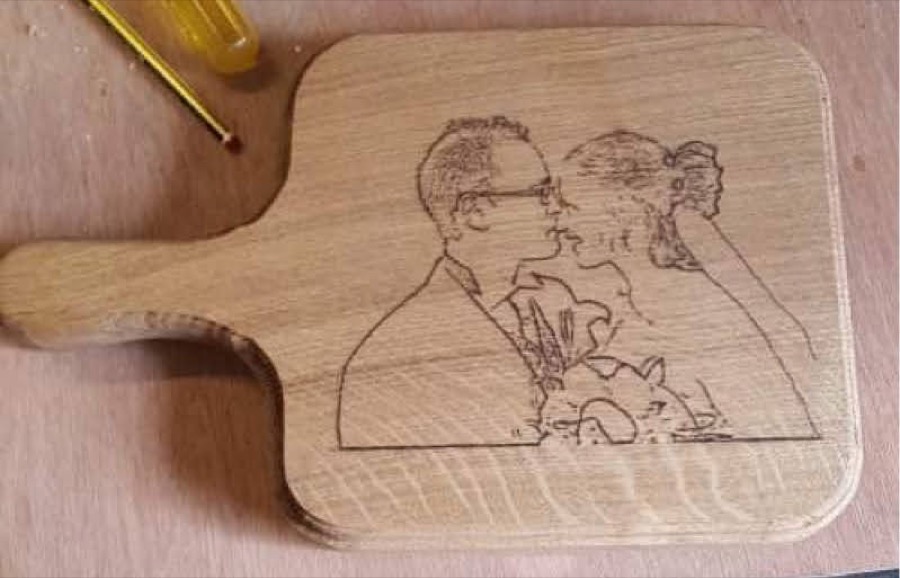 The finished engraved portrait
